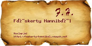 Fáskerty Hannibál névjegykártya